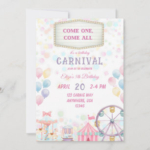 Carnival Birthday Invitation