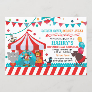Carnival Birthday Invitation