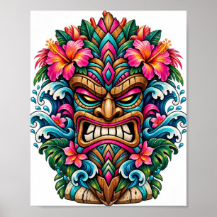 Carnival Bloom Tiki Poster