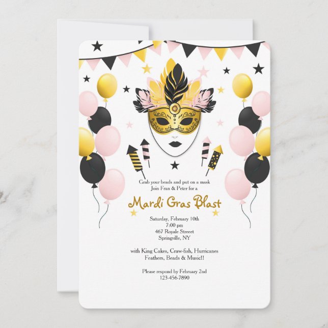 Carnival Celebration Invitation (Front)