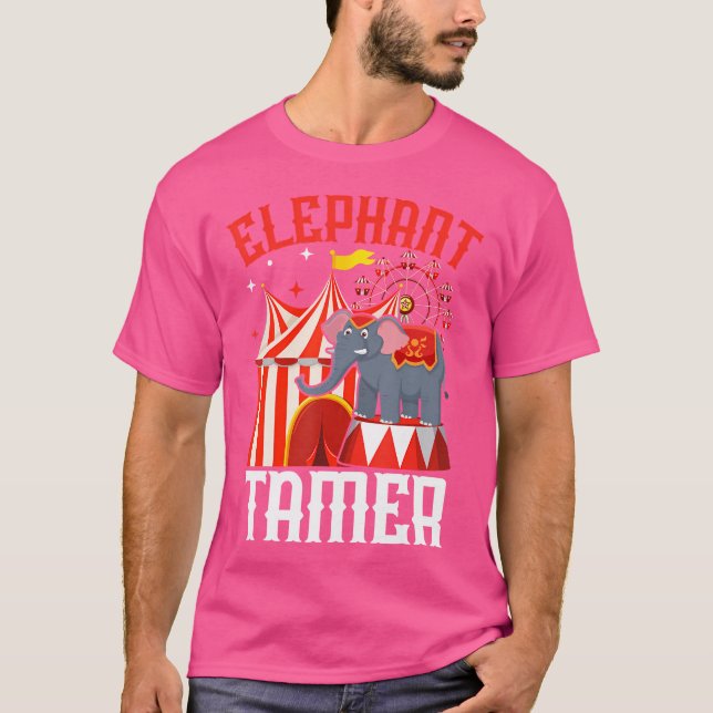 Carnival Circus Animal Trainer Ringmaster Elephant T-Shirt (Front)