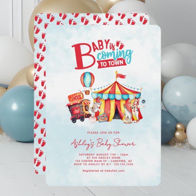Carnival Circus Baby Shower Invitation (Creator Uploaded)