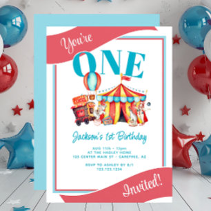 Carnival Circus Big Top Kid's Birthday Invitation