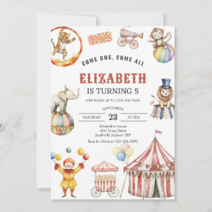 Carnival Circus Birthday Invitation