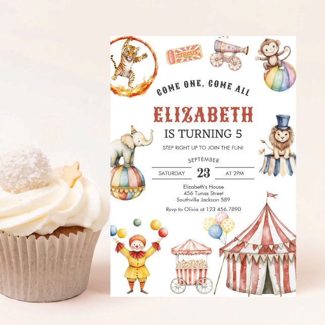 Carnival Circus Birthday Invitation (Creator Uploaded)