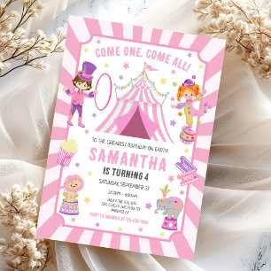 Carnival Circus Birthday Invitation