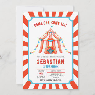 Carnival Circus Birthday Invitation