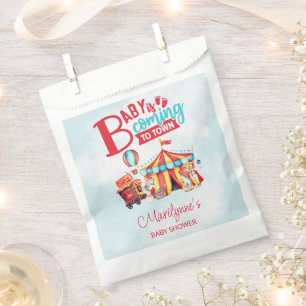 Carnival Circus Blue Baby Shower Favour Bags