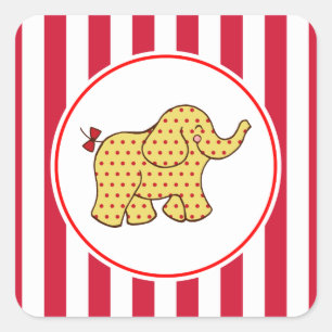 Carnival Circus Elephant Party Stickers