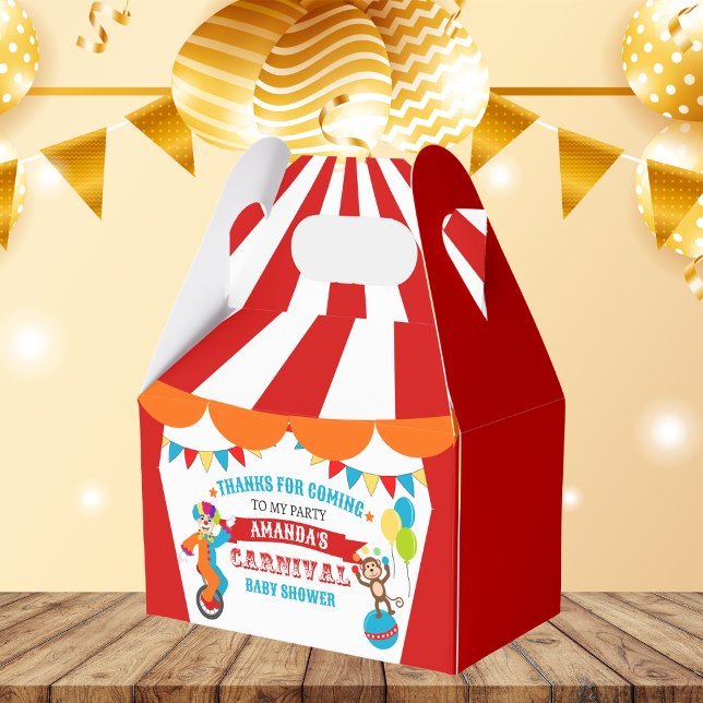 Carnival Circus Festival Baby Shower Favour Box (Creator Uploaded)