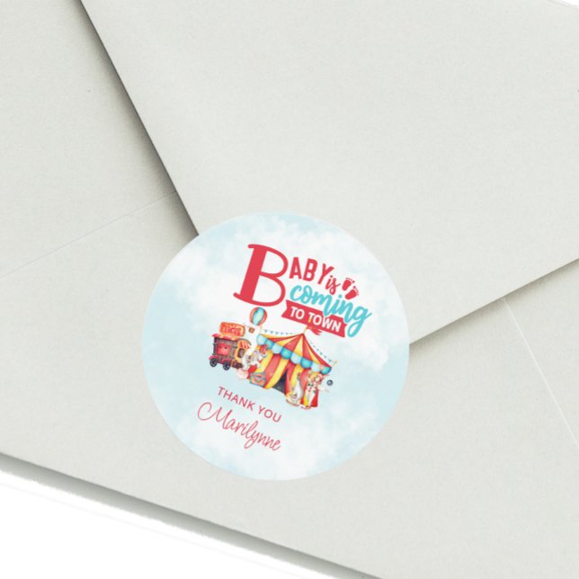 Carnival Circus Festival Baby Shower Sticker (Creator Uploaded)