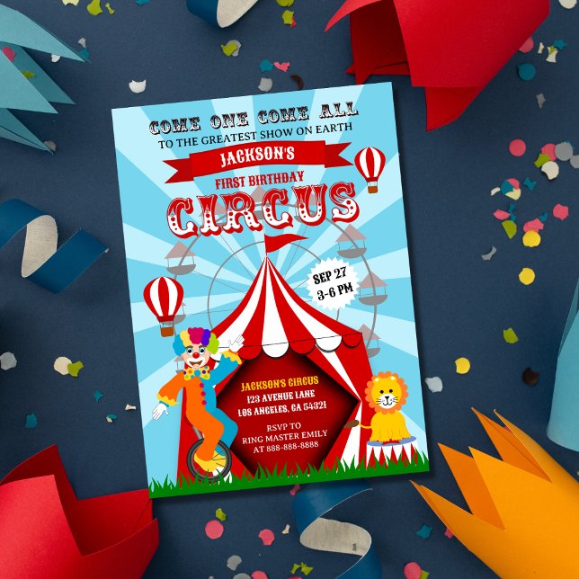 Carnival Circus Festival Kids Birthday Party Invitation (Creator Uploaded)