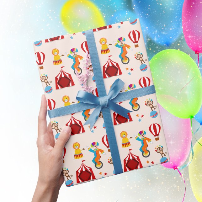 Carnival Circus Festival Kids Birthday Party Wrapping Paper (Creator Uploaded)