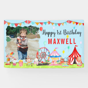 Carnival Circus Festival Show Kids Photo Birthday Banner