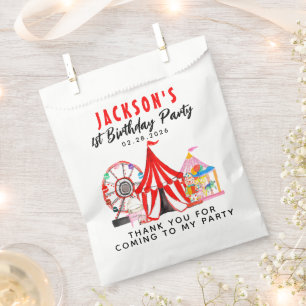 Carnival Circus Festival Show Thank You Birthday Favour Bags