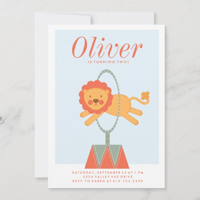 CARNIVAL CIRCUS KIDS BIRTHDAY INVITATION invite (Front)