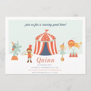 CARNIVAL CIRCUS KIDS BIRTHDAY INVITATION invite
