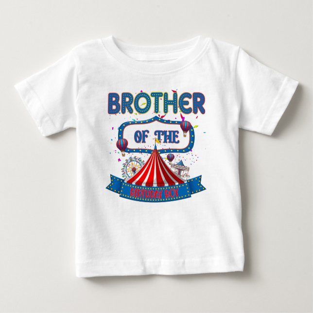 Carnival Circus Party Celebration Brother Matching Baby T-Shirt (Front)