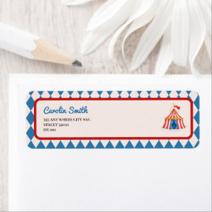 carnival circus retro script baby shower
