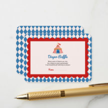 carnival circus retro script Diaper Raffle
