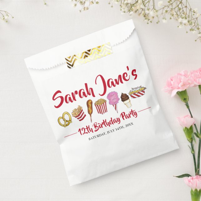 Carnival Circus State Fair Foods Birthday Party Favour Bags (Sealed)