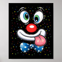 Carnival Clown Face Circus Costume Kids Men Women