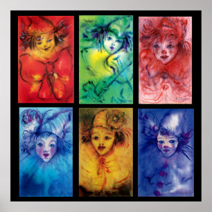 CARNIVAL CLOWNS COLLECTION Venetian Masquerade Poster
