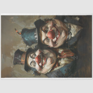 Carnival Clowns of Whispers Decoupage Tissue Paper