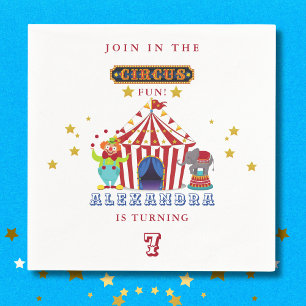 Carnival Come All Big Top Circus Birthday Napkin