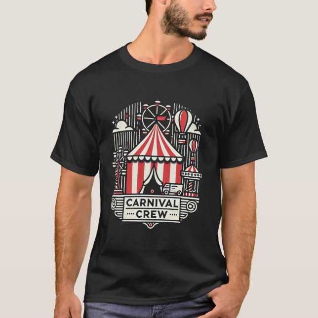 Carnival Crew Circus Staff Costume Circus Party Fa T-Shirt (Front)