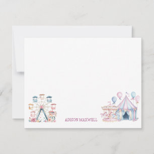 Carnival Cute Birthday Budget Thank You Card