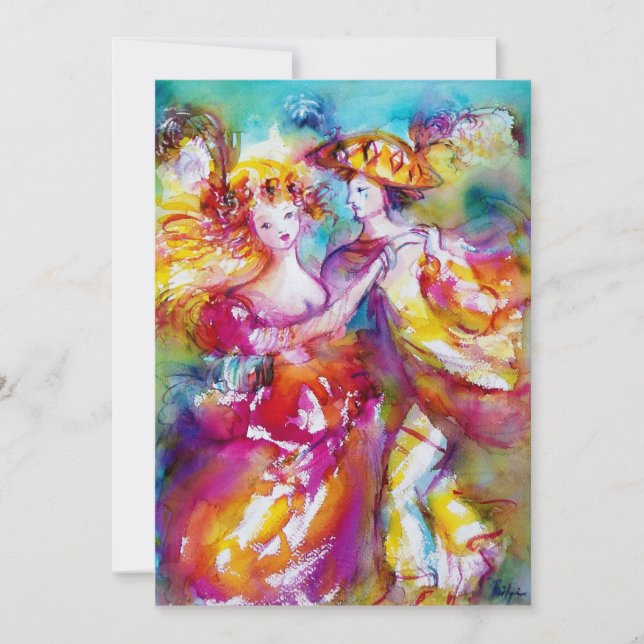 CARNIVAL DANCE 2, vibrant pink blue Announcement (Front)