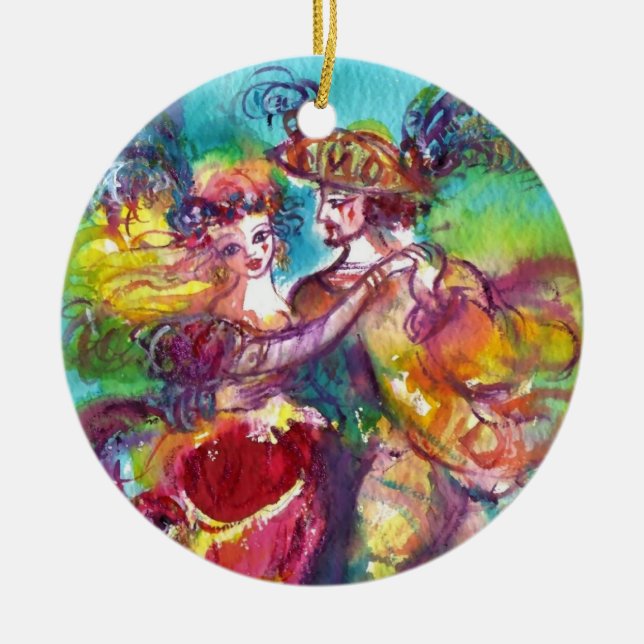 CARNIVAL DANCE CERAMIC TREE DECORATION (Front)