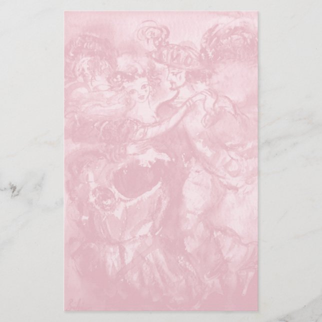 CARNIVAL DANCE ,soft antique pink 2 Stationery (Front)