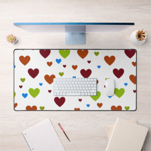 Carnival Dancing Hearts 1 Desk Mat