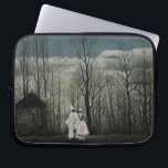Carnival Evening, Henri Rousseau oil painting 1886 Laptop Sleeve<br><div class="desc">Henri Rousseau,  oil on canvas,  1886... 
oil painting,  fine art,  traditional art,  modern art,  landscape,  winter,  cold,  bare trees,  carnival,  clown,  blue,  dark,  clouds,  cloudy,  overcast,  moon,  moonlight,  night,  nighttime,  grey,  gray,  spooky,  gloomy,  murky,  eclectic,  chic,  stately,  sophisticated,  funky,  home decor,  unique,  elegant,  quirky,  gothic, </div>