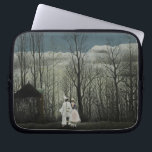 Carnival Evening, Henri Rousseau oil painting 1886 Laptop Sleeve<br><div class="desc">Henri Rousseau,  oil on canvas,  1886... 
oil painting,  fine art,  traditional art,  modern art,  landscape,  winter,  cold,  bare trees,  carnival,  clown,  blue,  dark,  clouds,  cloudy,  overcast,  moon,  moonlight,  night,  nighttime,  grey,  gray,  spooky,  gloomy,  murky,  eclectic,  chic,  stately,  sophisticated,  funky,  home decor,  unique,  elegant,  quirky,  gothic, </div>