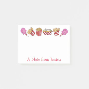 Carnival Fair Food Popcorn Nacho Fries Post Its Post-it Notes