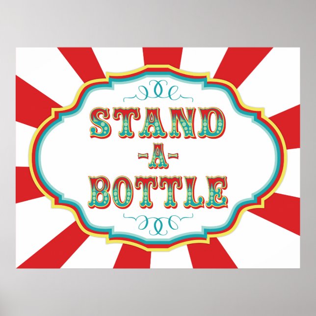 Carnival Game Stand a Bottle Poster (Front)