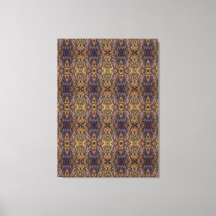 Carnival Glass Grass With Orange Mold Fungus tiled Canvas Print