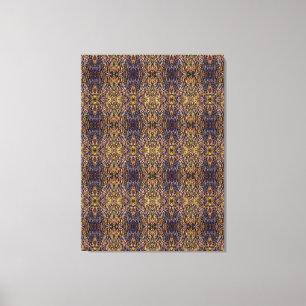Carnival Glass Grass With Orange Mold Fungus tiled Canvas Print