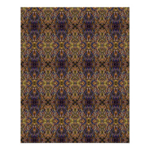 Carnival Glass Grass With Orange Mold Fungus tiled Poster