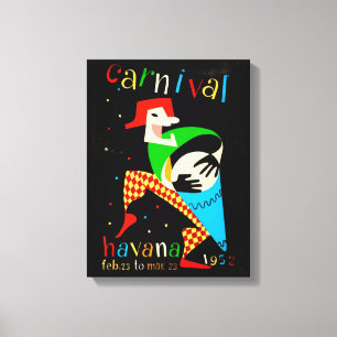 Carnival Havana Cuba 1952 Poster Canvas Print