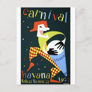 Carnival Havana Cuba Vintage Holiday Travel Postcard