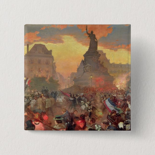 Carnival in Paris in Honour of the Russian 15 Cm Square Badge (Front)