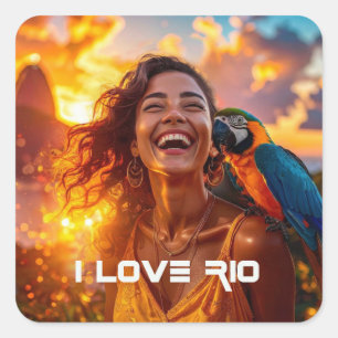 CARNIVAL IN RIO SQUARE STICKER
