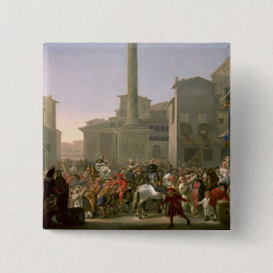 Carnival in Rome, c.1650-51 15 Cm Square Badge
