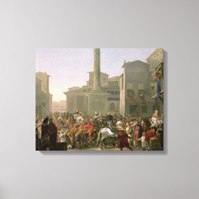 Carnival in Rome, c.1650-51 Canvas Print (Front)