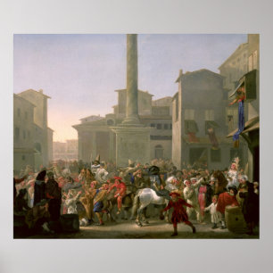 Carnival in Rome, c.1650-51 Poster