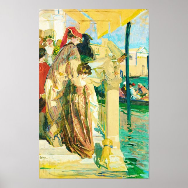 Carnival in Venice, Lucien Simon  Poster (Front)